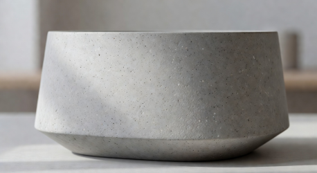 Detail of modern minimalist flower pot texture